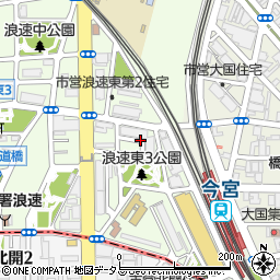 大阪府大阪市浪速区浪速東3丁目4周辺の地図