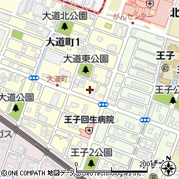 兵庫県明石市大道町1丁目6周辺の地図