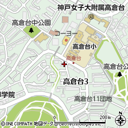 兵庫県神戸市須磨区高倉台周辺の地図