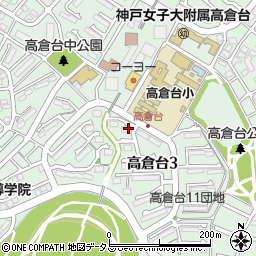 兵庫県神戸市須磨区高倉台周辺の地図