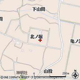 愛知県田原市加治町北ノ堀周辺の地図