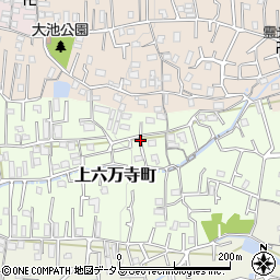 大阪府東大阪市上六万寺町周辺の地図
