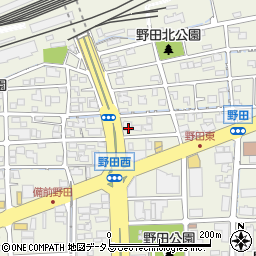 日化メンテナンス株式会社　岡山営業所周辺の地図