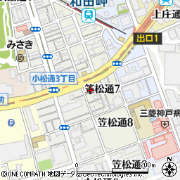 兵庫県神戸市兵庫区笠松通7丁目3-17周辺の地図