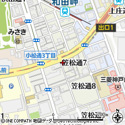 兵庫県神戸市兵庫区笠松通7丁目3-21周辺の地図