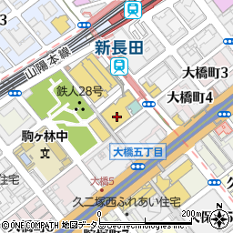 兵庫県・赤十字血液センター　新長田鉄人前・献血ルーム周辺の地図
