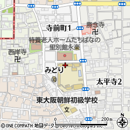 大阪府東大阪市寺前町周辺の地図