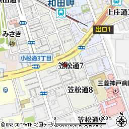 兵庫県神戸市兵庫区笠松通7丁目3-24周辺の地図