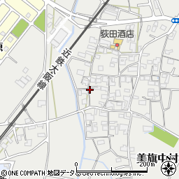三重県名張市美旗中村周辺の地図