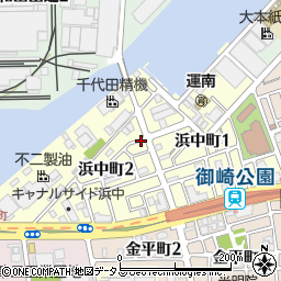 兵庫県神戸市兵庫区浜中町周辺の地図