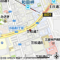 兵庫県神戸市兵庫区笠松通7丁目3-25周辺の地図