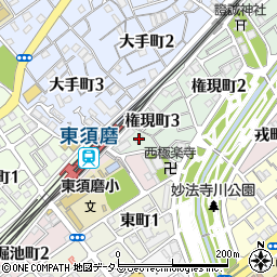 ベクエーム東須磨周辺の地図