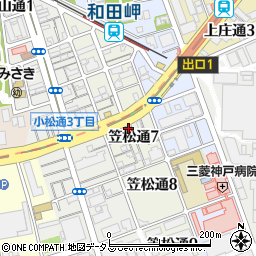 兵庫県神戸市兵庫区笠松通7丁目3-27周辺の地図