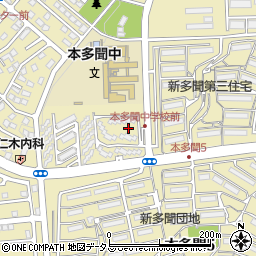 兵庫県神戸市垂水区本多聞周辺の地図