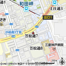 兵庫県神戸市兵庫区笠松通7丁目2-15周辺の地図