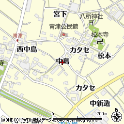 愛知県田原市神戸町中島周辺の地図