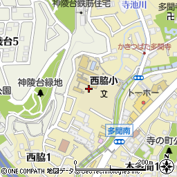兵庫県神戸市垂水区西脇周辺の地図