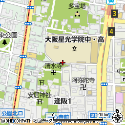 大阪府大阪市天王寺区伶人町周辺の地図