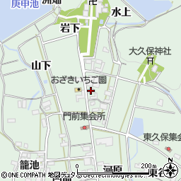 愛知県田原市大久保町森下周辺の地図