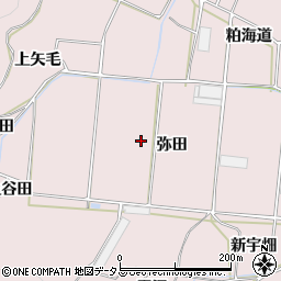 愛知県田原市野田町弥田周辺の地図