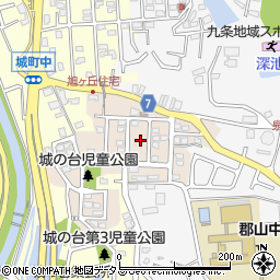 奈良県大和郡山市城の台町周辺の地図