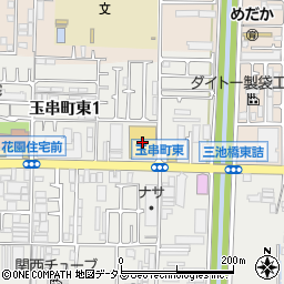ライフ玉串店周辺の地図