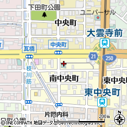 岡山県岡山市北区南中央町周辺の地図