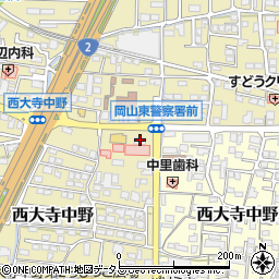 ローソン岡山西大寺中野店周辺の地図