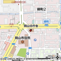 岡山市役所北区役所　地域整備課建設係周辺の地図