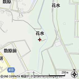 愛知県田原市六連町花水周辺の地図