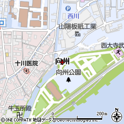 岡山県岡山市東区向州周辺の地図