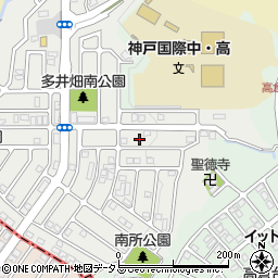 兵庫県神戸市須磨区多井畑南町周辺の地図
