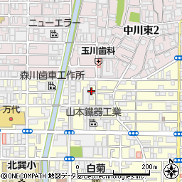 大阪府大阪市生野区巽北2丁目周辺の地図