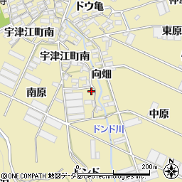 愛知県田原市宇津江町南原周辺の地図