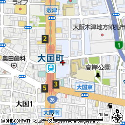 風来坊 大国町店周辺の地図