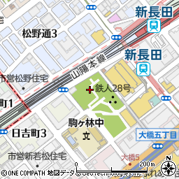 神戸市立新長田駐車場周辺の地図