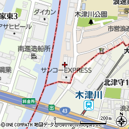 ジャパンライン周辺の地図