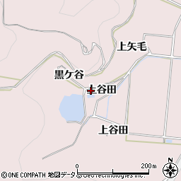 愛知県田原市野田町上谷田16周辺の地図