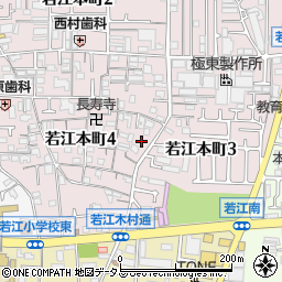 ライフサポートあさひ若江周辺の地図