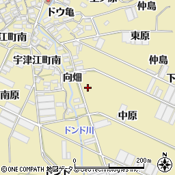 愛知県田原市宇津江町中原周辺の地図
