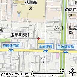 大阪府東大阪市玉串町東1丁目周辺の地図