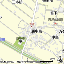 愛知県田原市神戸町西中島周辺の地図