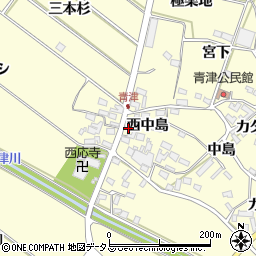 愛知県田原市神戸町（西中島）周辺の地図