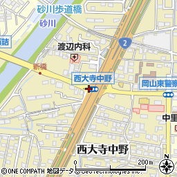 西大寺中野周辺の地図