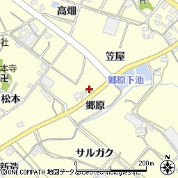 愛知県田原市神戸町郷原周辺の地図