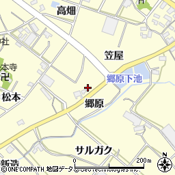 愛知県田原市神戸町（郷原）周辺の地図