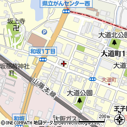 兵庫県明石市大道町1丁目17周辺の地図
