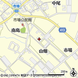 愛知県田原市神戸町市場41周辺の地図
