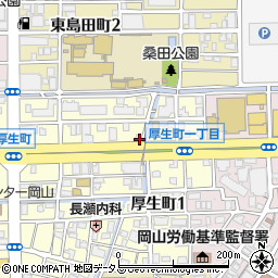 赤いマークのニッポンレンタカー　岡山営業所周辺の地図