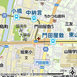 日産サティオ岡山新京橋店周辺の地図